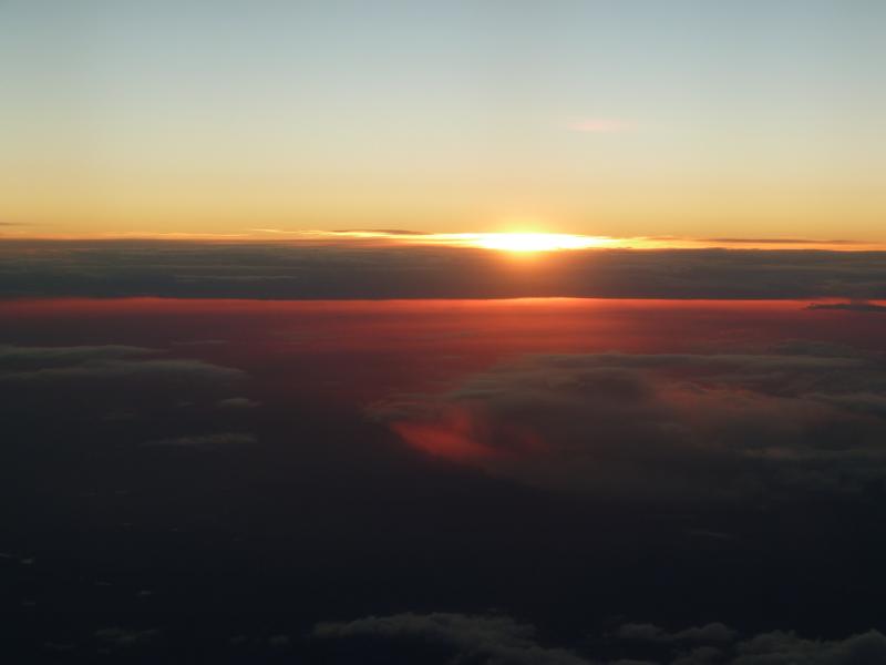 Sonnenaufgang im Flugzeug; (c) Stephan Matthiesen