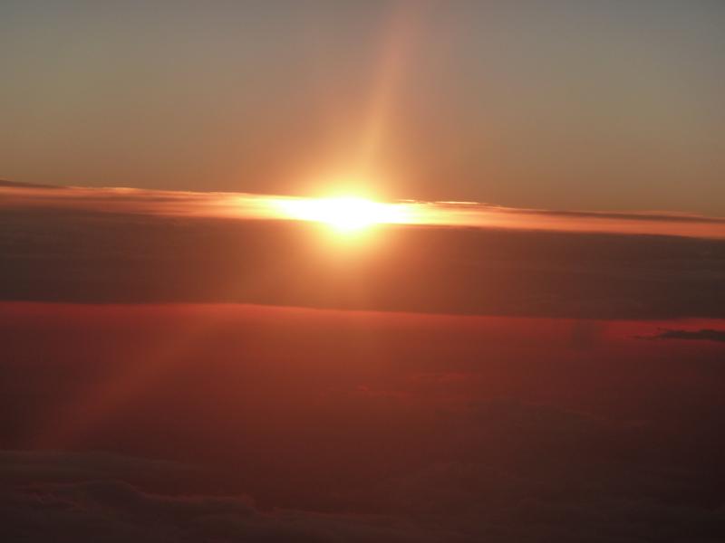 Sonnenaufgang im Flugzeug; (c) Stephan Matthiesen