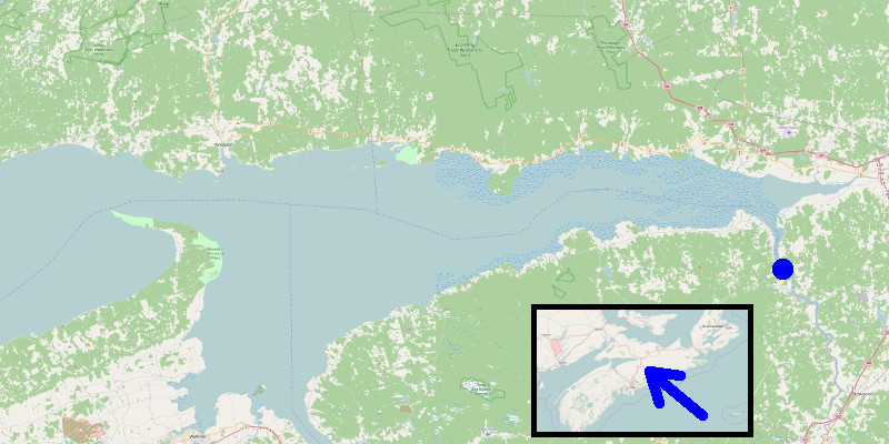 Karte von der Cobequid Bay (c) OpenStreetmap Mitwirkende
