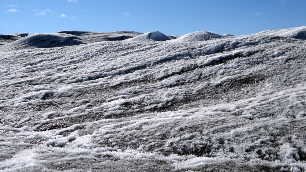 Streifen auf der Eisoberfläche