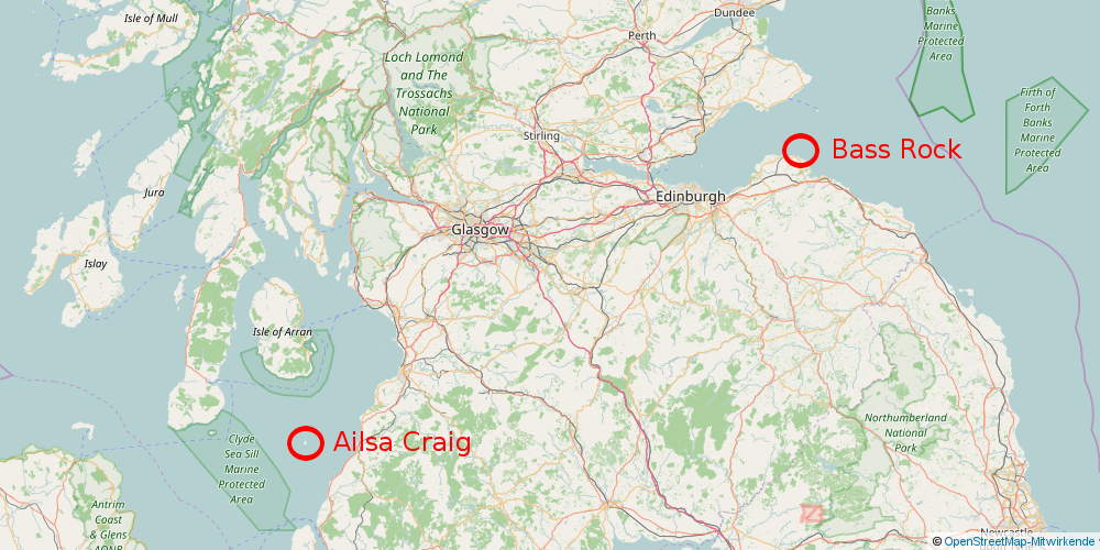 Karte von Schottland; Openstreetmap