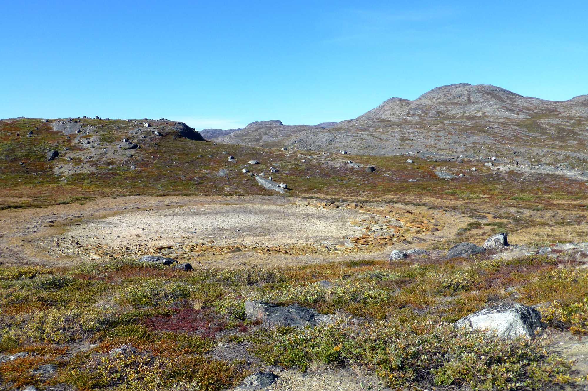 Palsa in Westgrönland, am Arctic Circle Trail. (c) Roland Dieterich