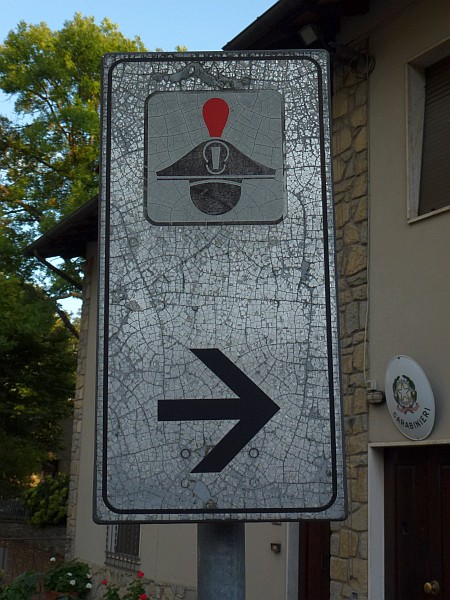 Schild in der Toskana