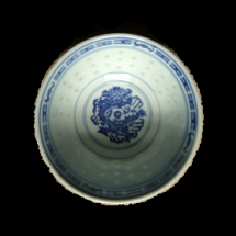 chinesische Suppenschüssel, Bild auf dem Kopf